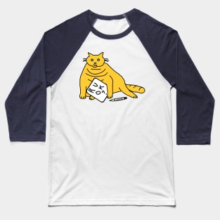 Chubby Cat Wants to Know R U OK Baseball T-Shirt